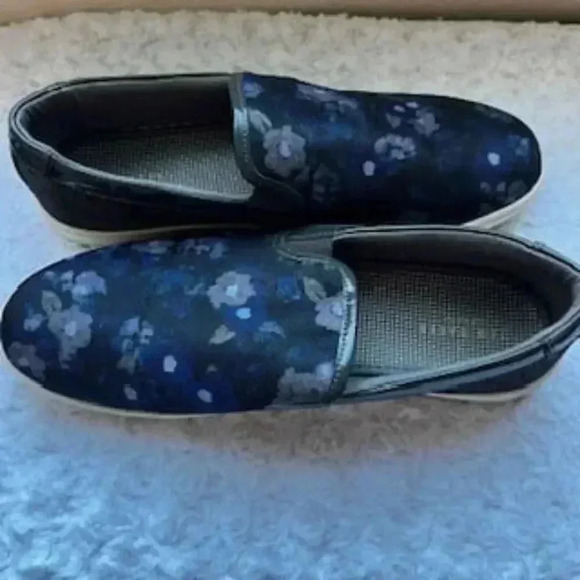 Ted Baker London Shoes Floral Print Navy Blue Slip On‎ Loafers Men’s Size 12 - Picture 4 of 12